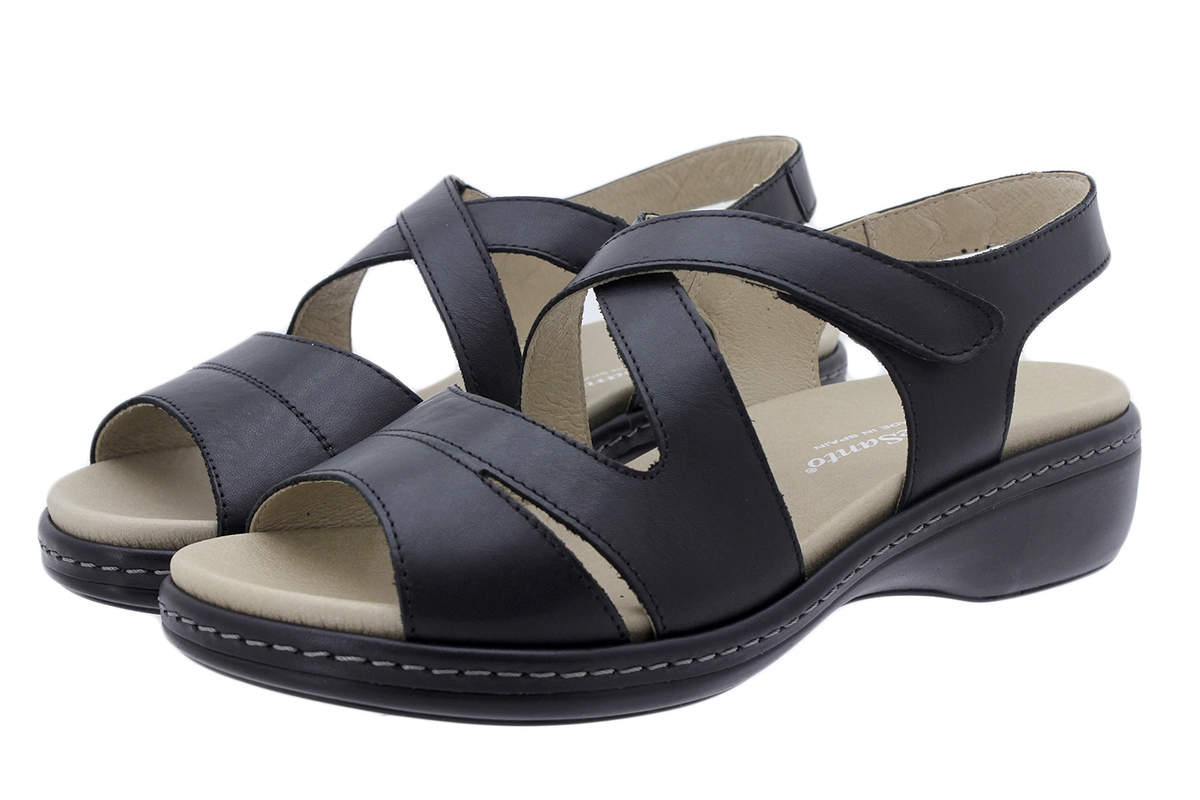 Removable Insole Sandal Black Leather 200812 Piesanto Online Shop