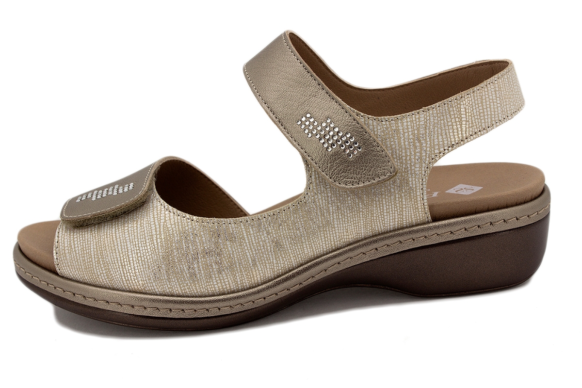 Removable Insole Sandal Mink Metal 210820 | Piesanto Online Shop