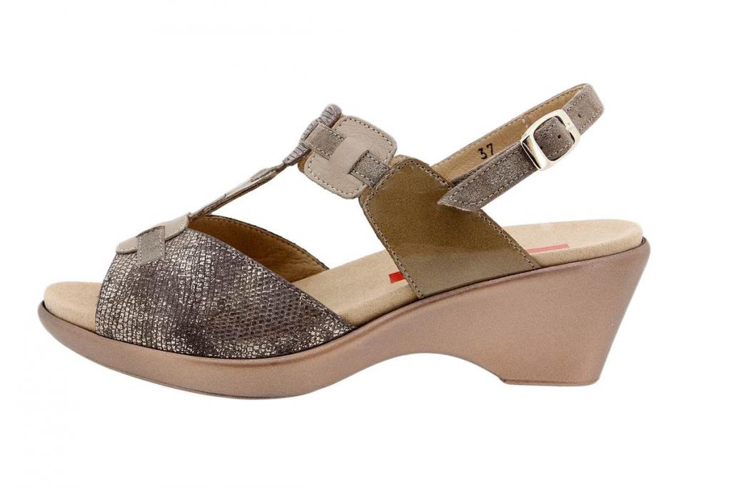 Removable Insole Sandal Patent Taupe 1853