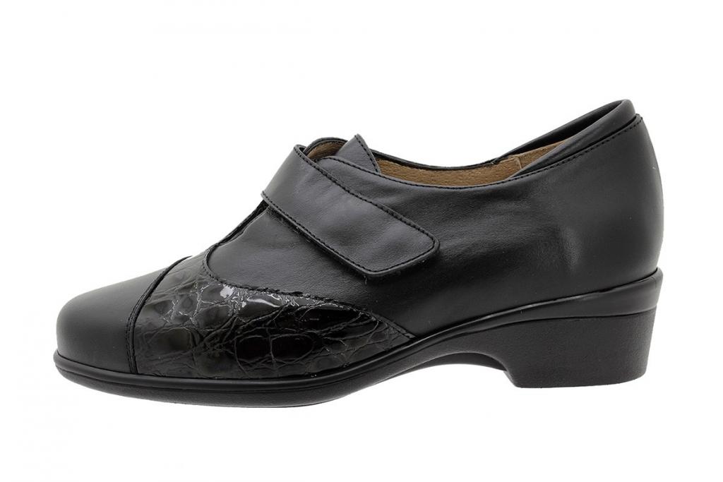 Velcro Shoe Black Leather 185602