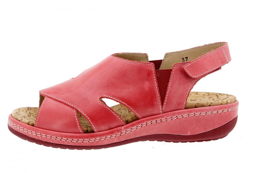 Removable Insole Sandal Leather Red 1903