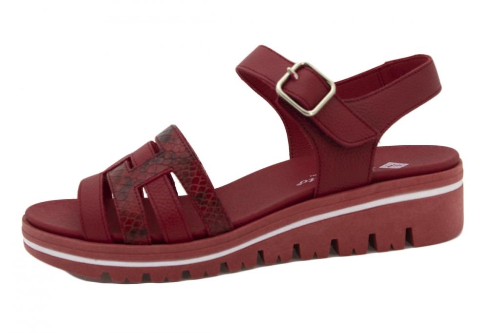 Removable Insole Sandal Red Leather 220777