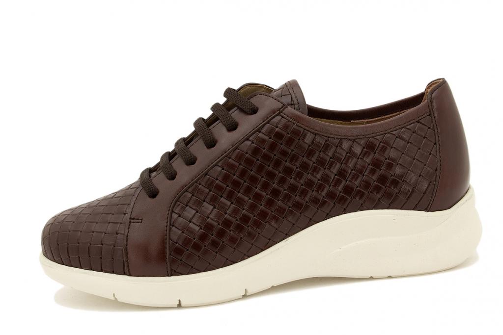 Lace-up shoe Brown Leather 225616