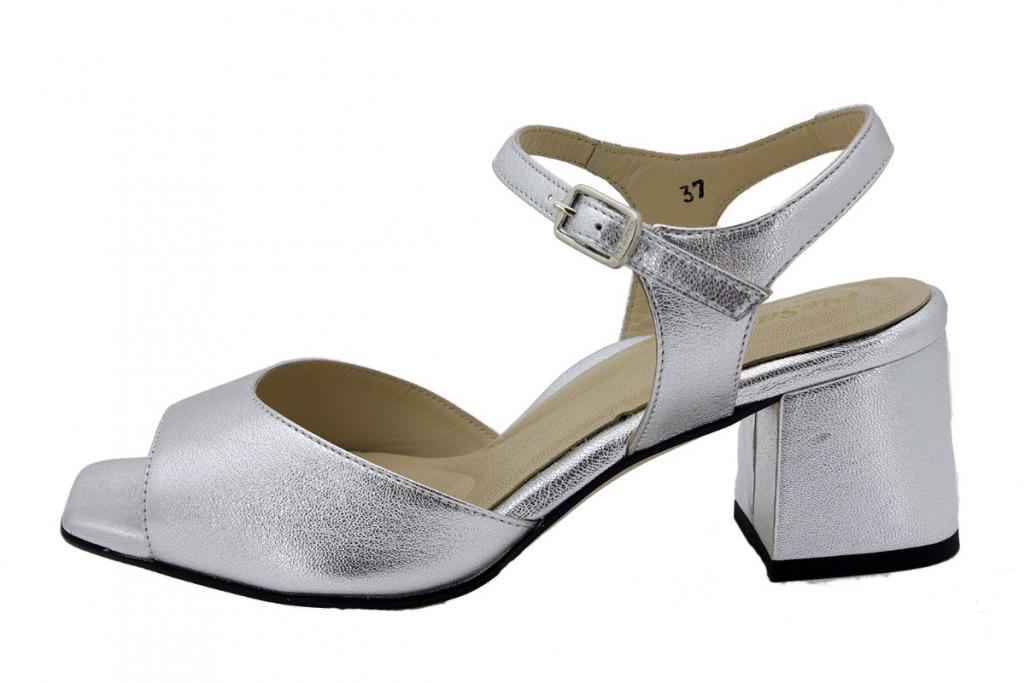 Silver Metal Heel Sandal 230252