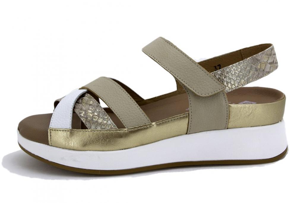 White Leather Removable Insole Sandal 230424