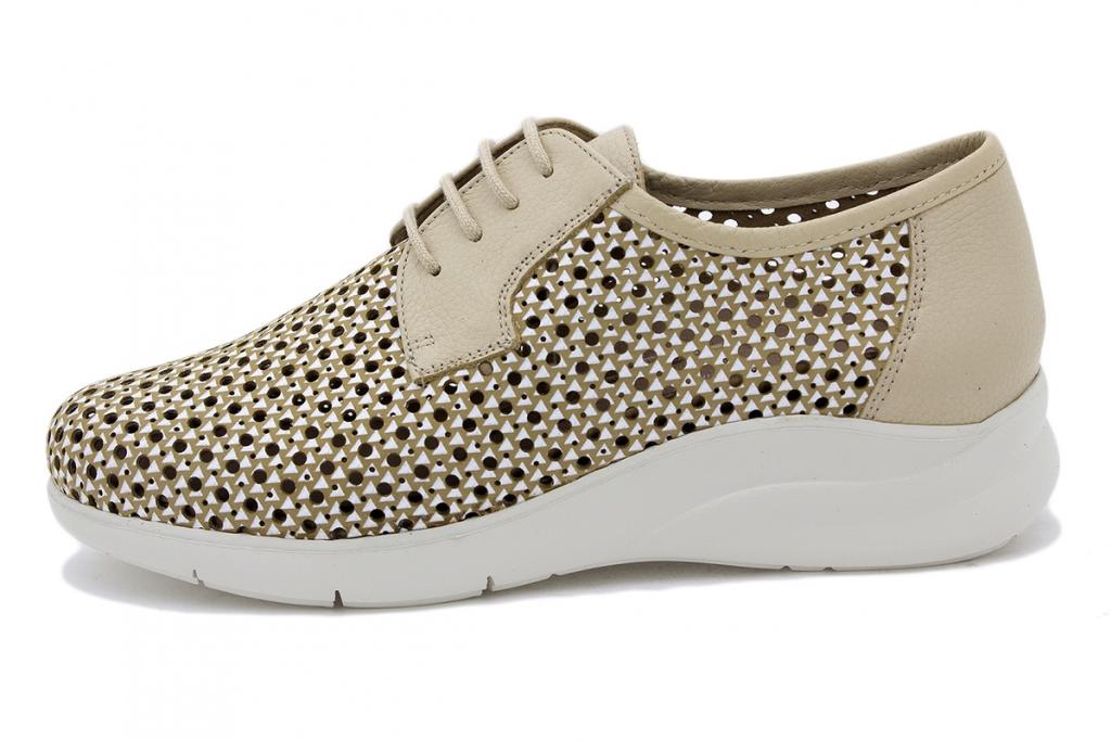 Sand Stamped Lace-up shoe 230615
