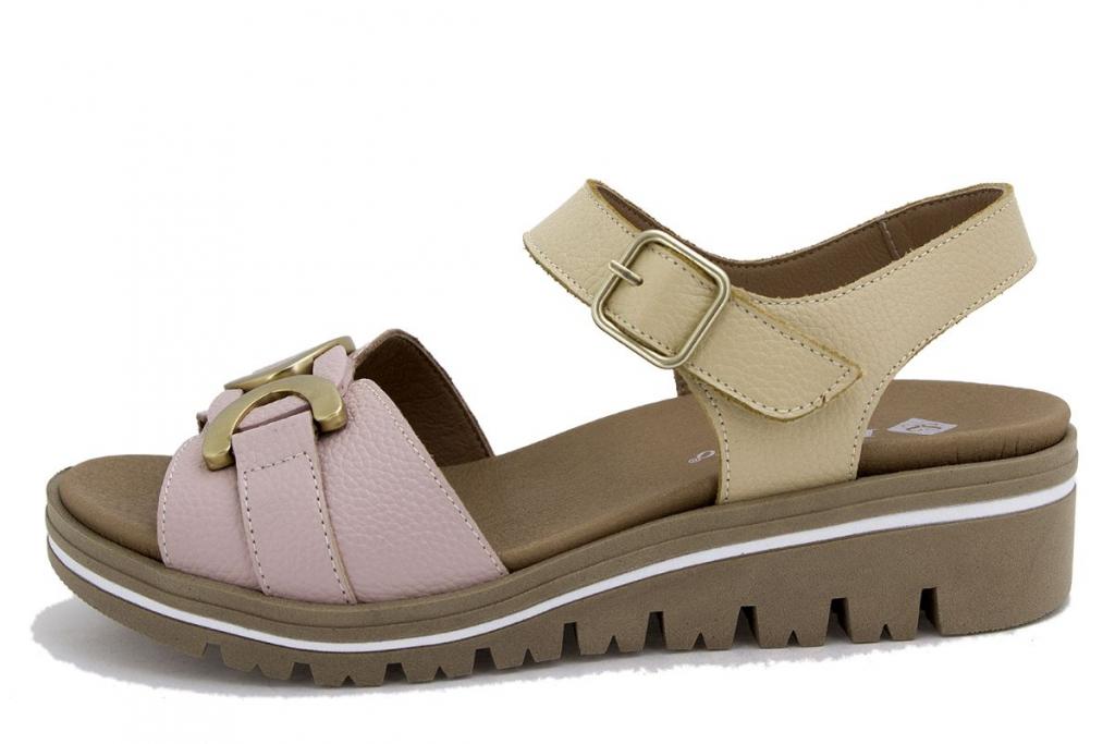 Pink Leather Removable Insole Sandal 230786