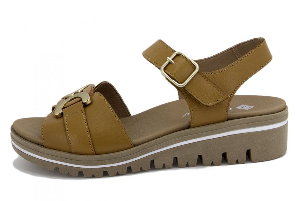 Tan Leather Removable Insole Sandal 230786