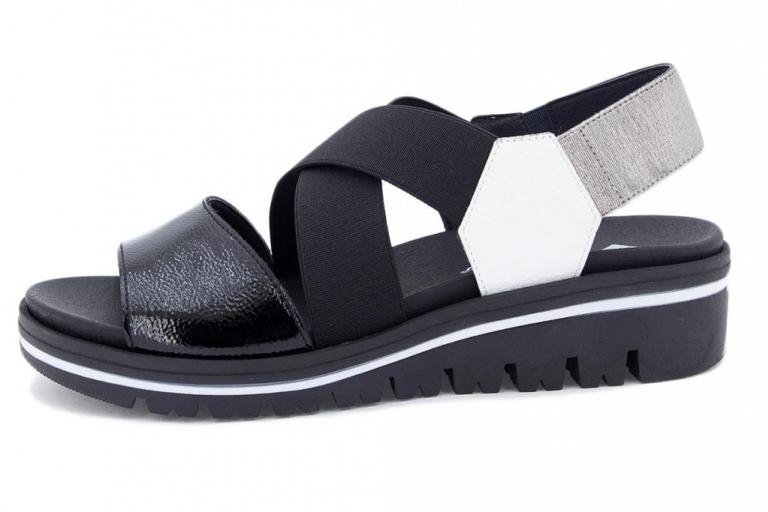 Sandalia Plantilla Extraíble Charol Negro 210787 | Tienda Online Piesanto