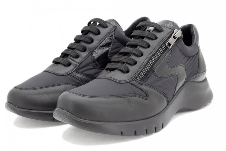 Sneakers Zapateria Carmen Sneaker Piel Negro 255705 Tienda